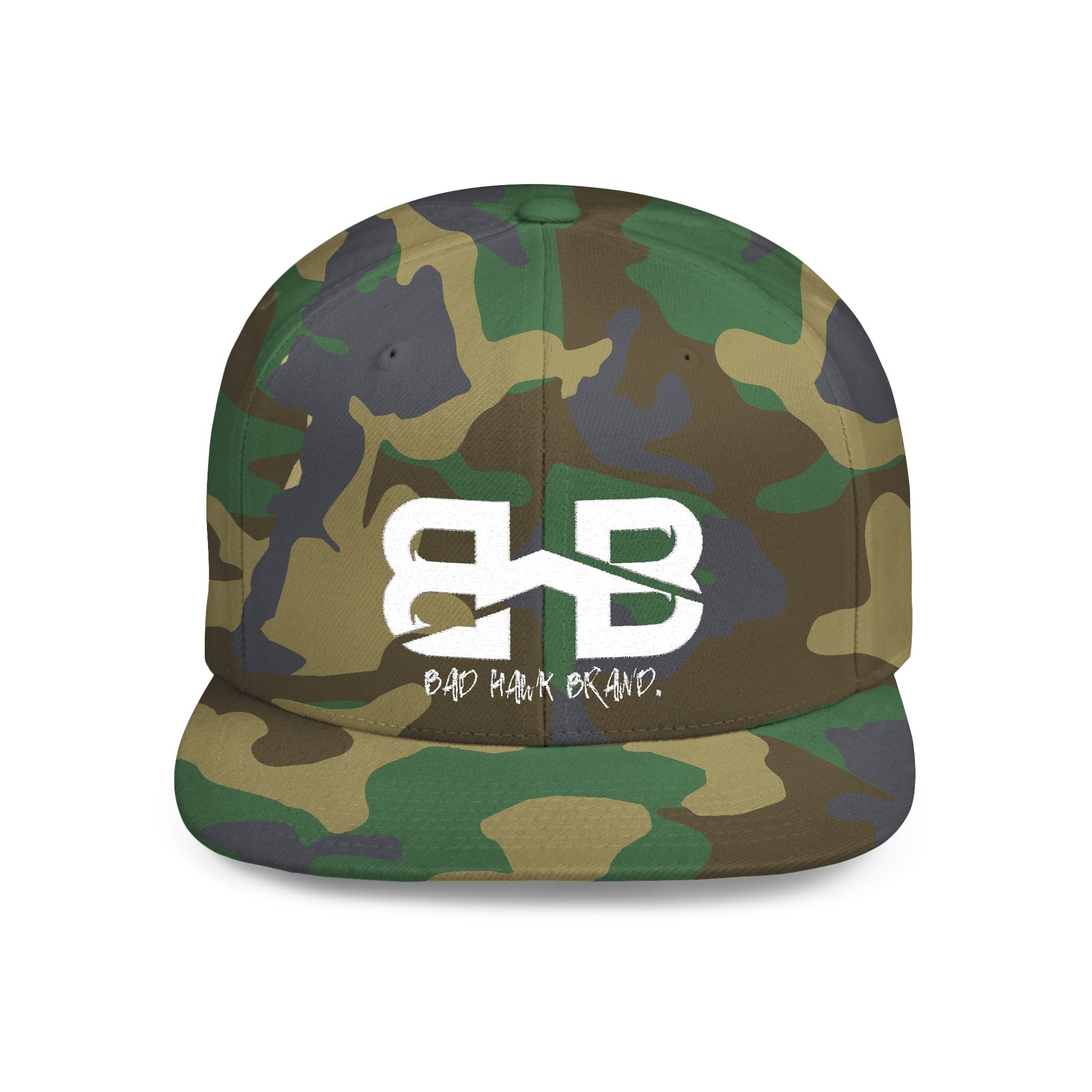 Flat Bill Snapback Hat with BHB logo - Urban Streetwear Cap