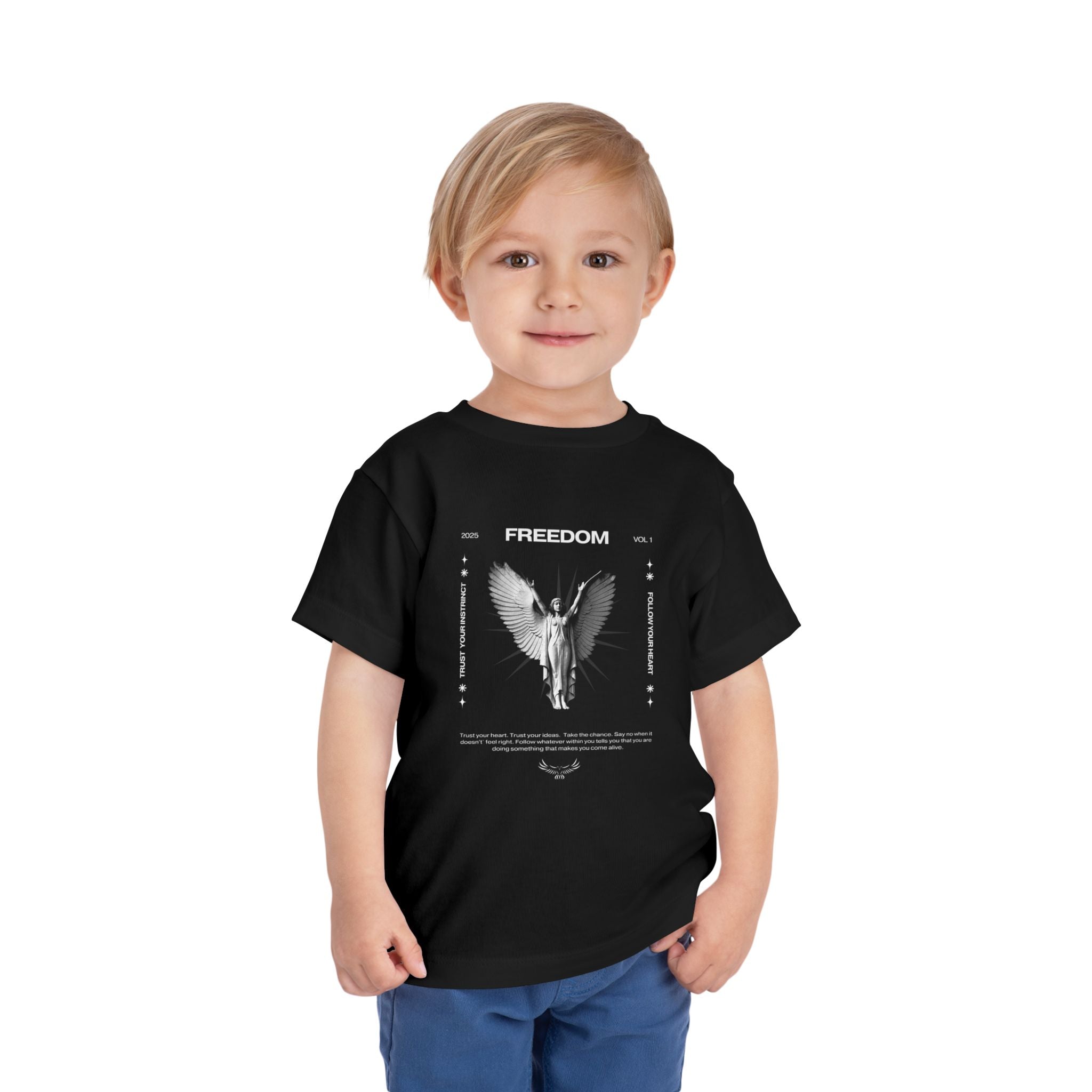 Toddler Tee - 'Freedom' Angel Wings Graphic